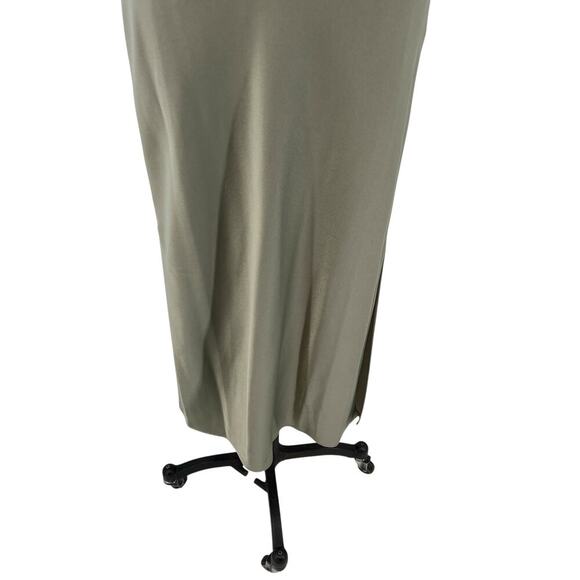 BHLDN Cali Satin Cowl-Neck Midi Slip Dress Moss Green Size US 4 - Picture 5 of 16